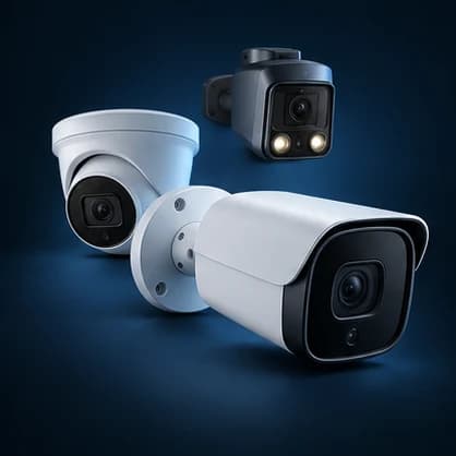 Professional bullet, turret and dual-light CCTV cameras