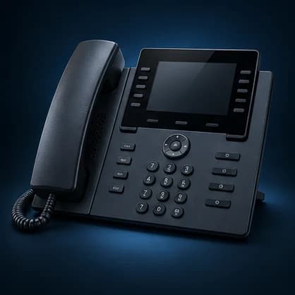Telephone & PBX Systems professional equipment in a blue-lit studio